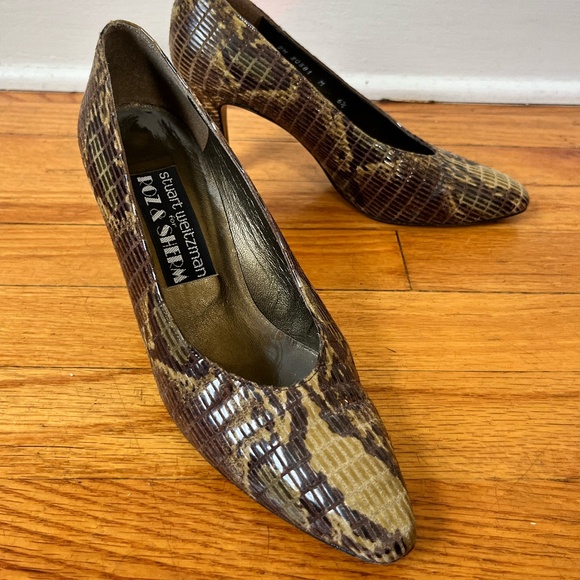 Stuart Weitzman Vintage Suave Snakeskin Size 6.5 M - Picture 1 of 7